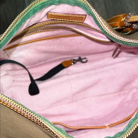 Dooney & Bourke Brown and Tan Hobo Bag - Picture 3 of 6